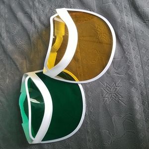 2 pack sun visor yellow and green